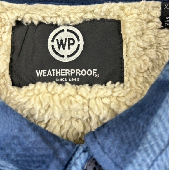 WP π¦WEATHERPROOF BOYS FLEECE SHIRT JACKET BLUE & BROWN SZ. 10/12 & 14/16 ππ€ - Picture 11 of 16